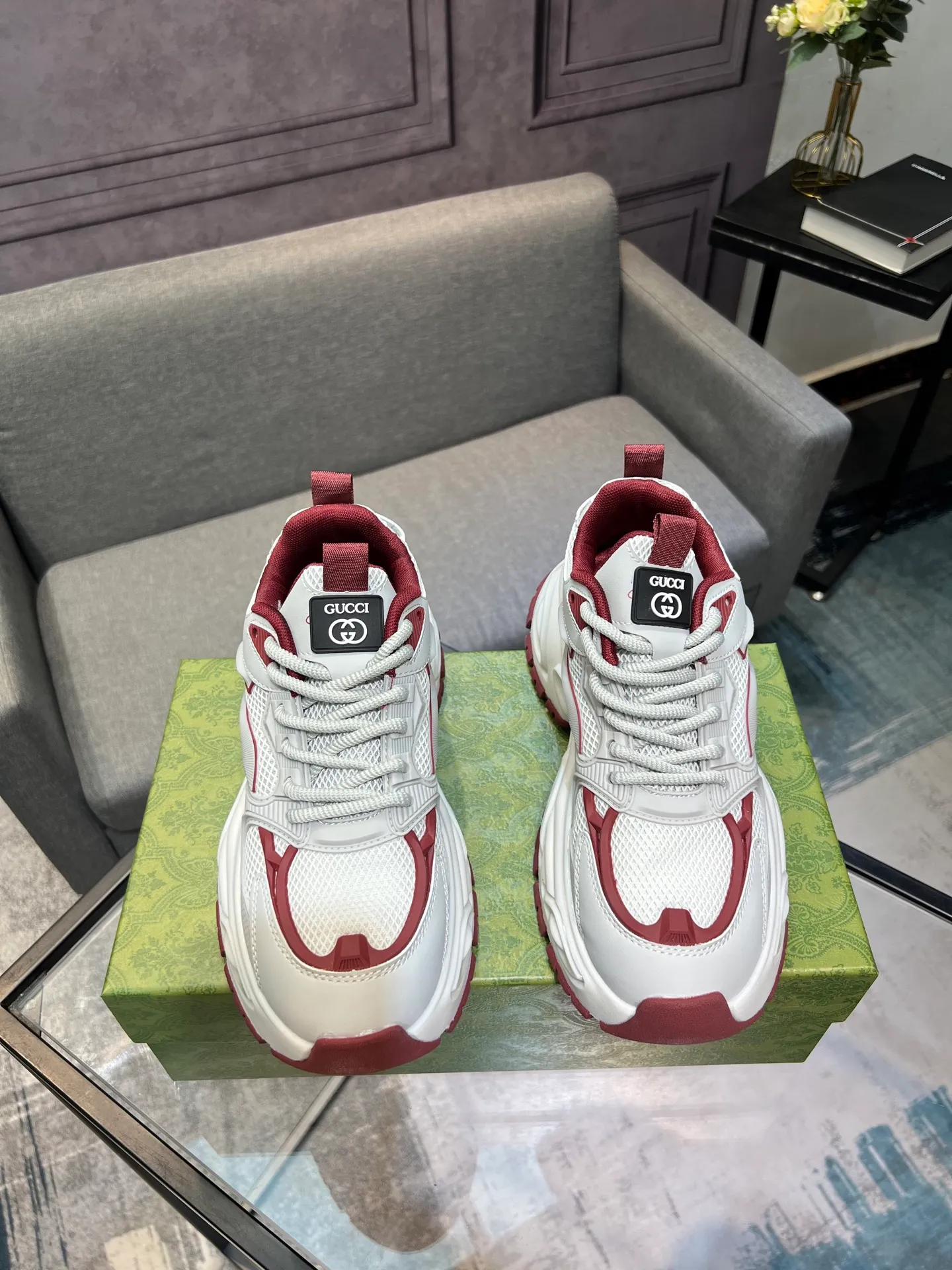 💰¥460 Brand: GUCCI Standard code: 38-44, Material: original material splicing, comfortable and breathable lining, lightweight and wear-resistant sports outsole Style category: men's fashionable casual shoes, running, sports shoes, distinguished luxury brand elements, top luxury